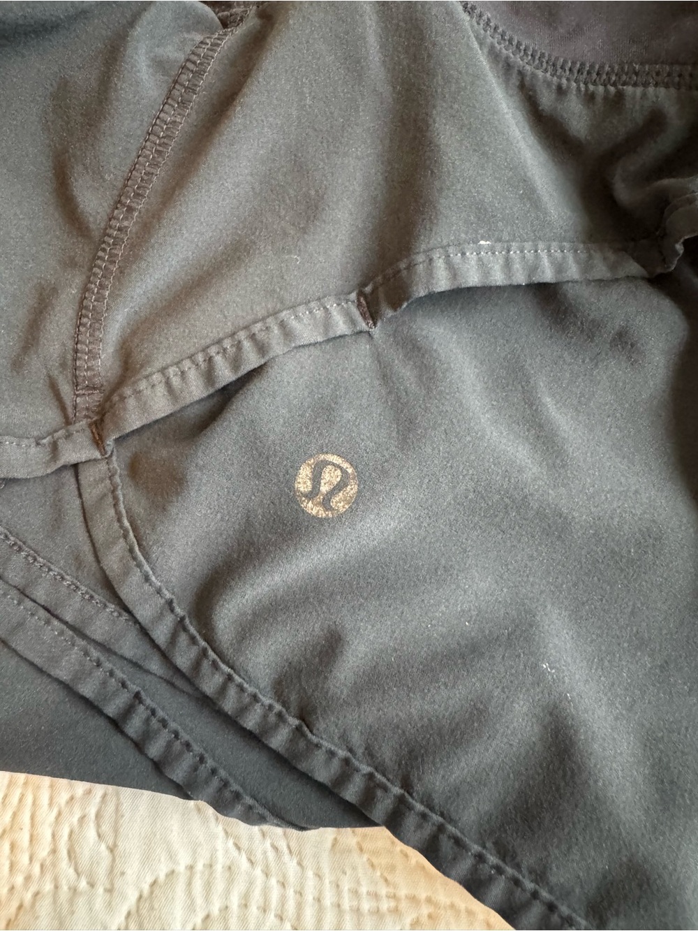 Lululemon Black Running Shorts Size 4 • Low Rise • Zip Pocket - Picture 3 of 5